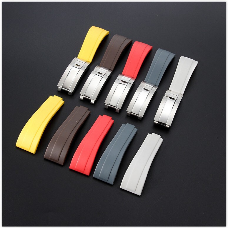 Suitable for Rolex Daytona Black Green Blue Water Ghost Gmt Watch 20mm Universal Tpu Watch with Length Can Be Cut