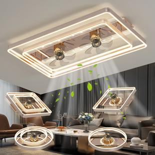 Full Spectrum Eye Protection Shaking Head Living Room Fan Lamp Modern Accessible Luxury Living Room Main Lamp with Fan Integrated Led Bedroom Lamp
