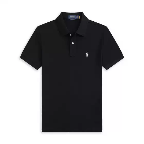 Ralph Lauren Polo Shirt Men's Summer Short Sleeve Business Casual Loose Fit Embroidered Collar