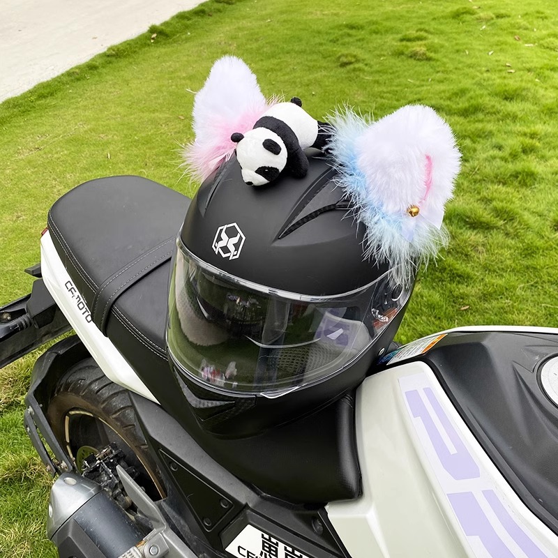 Motorcycle Helmet Decoration Creative Accessories Detachable Cute Cat Ears