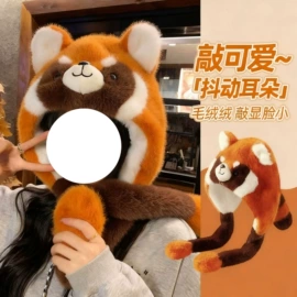 毛绒玩具;连体帽;擦手巾