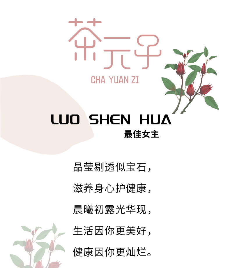 Dried Roselle Hibiscus Flowers Luo Shen Hua Whole Grade A Herbal Tea 50g overview