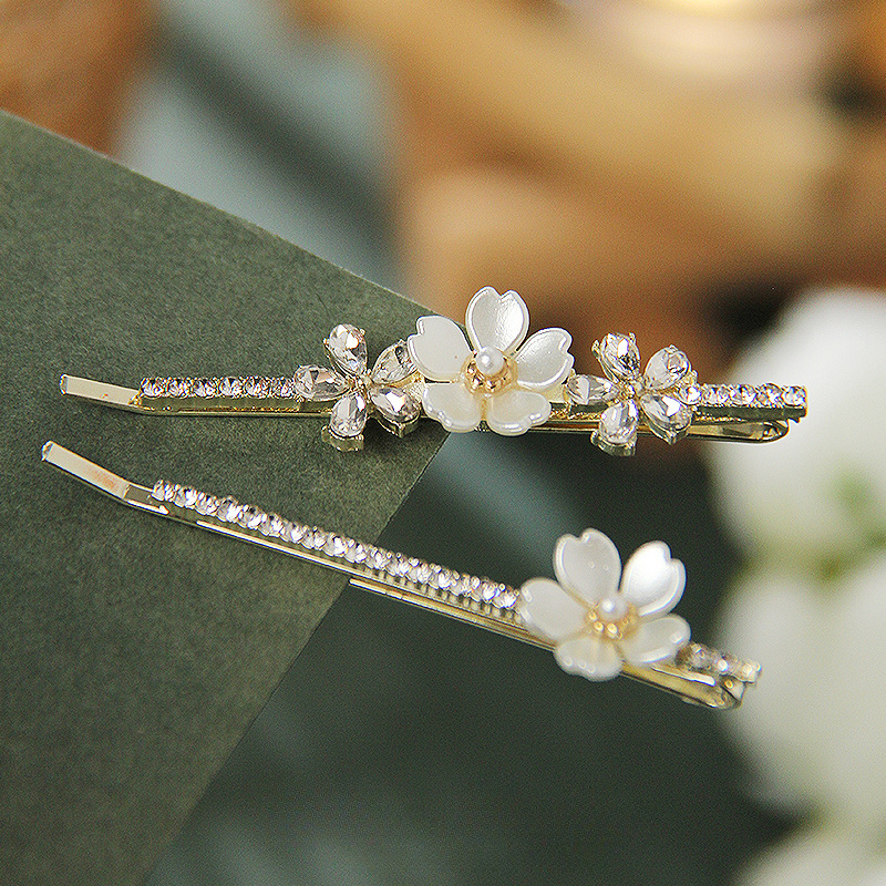 Forcina per capelli con fiore delicato e fata, forcina per capelli con perle fata, fermaglio per frangia squisita, fermaglio con una sola parola, fermaglio laterale per capelli spezzati, accessori per capelli_voghion.com