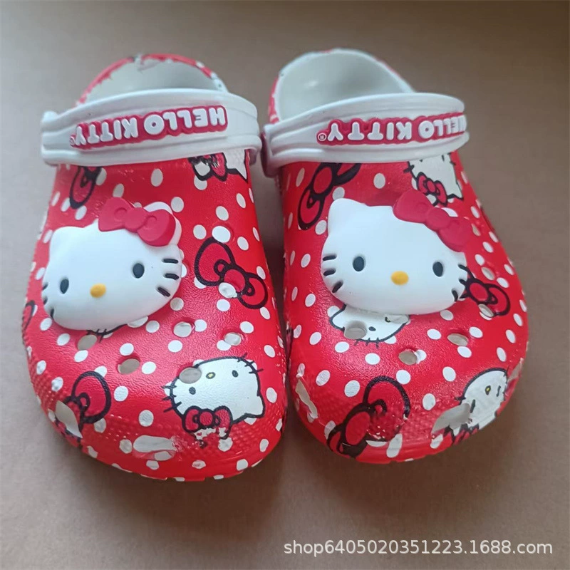 Пляжные сандалии Hello Kitty красные лёгкие нескользящие