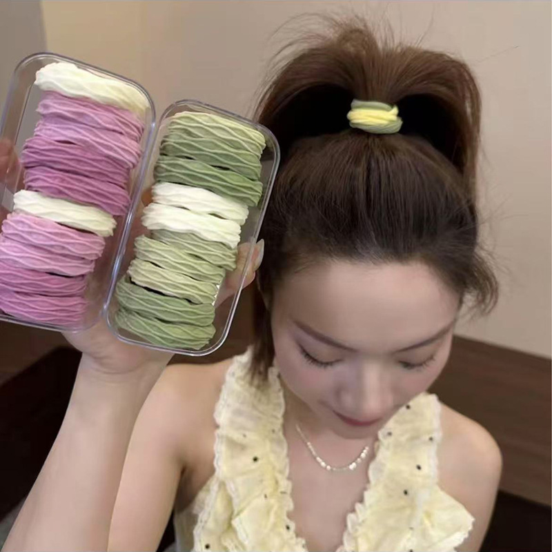 高级感大肠发圈发绳高马尾不伤发橡皮筋高弹力头绳女发饰儿童头饰|undefined