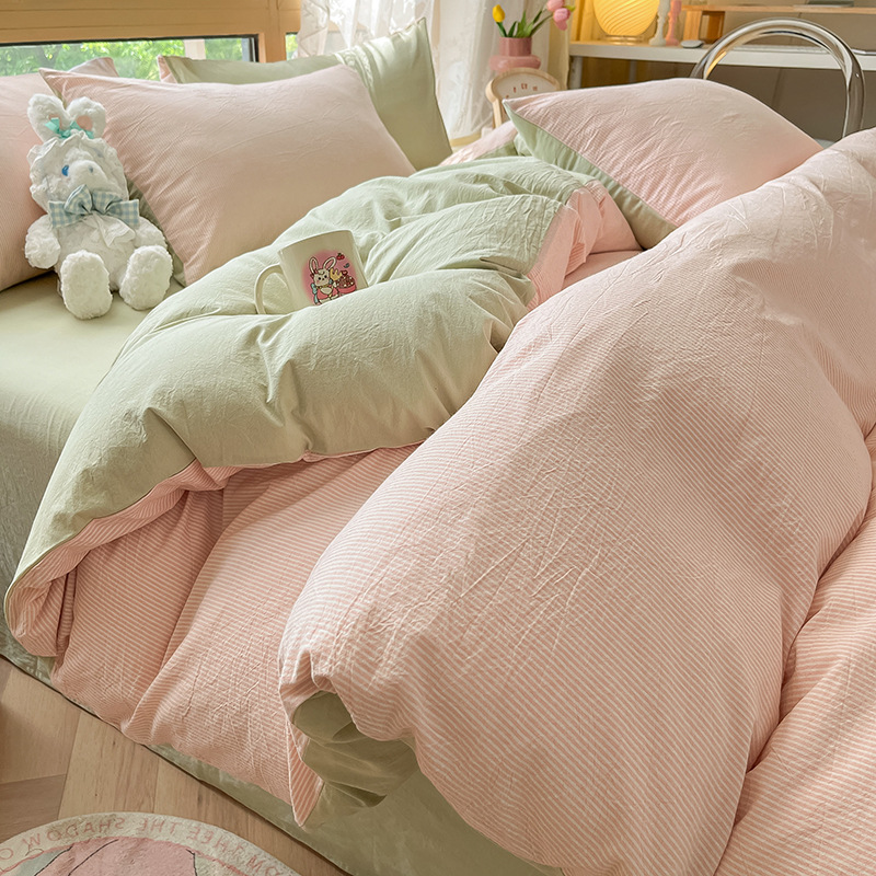 100% cubierta de edredón de algodón cubierta de edredón de dormitorio de estudiantes 150 * 200 cubierta de edredón