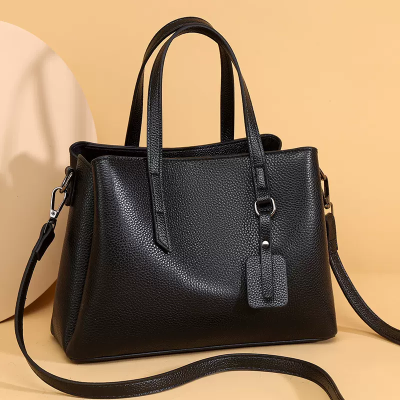 牛皮真皮女包秋冬新款大容量单肩包手提包女高级感小众斜挎包跨境
