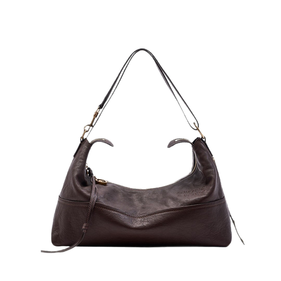 Gle 2025 New Ark Hobo Cowhide Shoulder Bag Large Capacity Commuter Travel Casual Handbag - Thumbnail 5