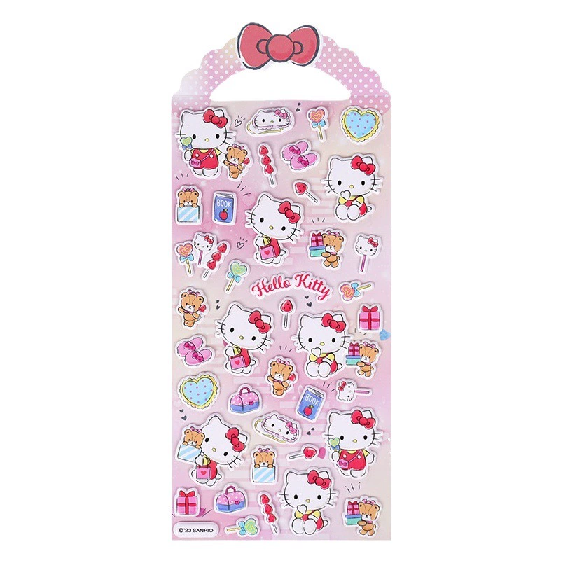 Подлинная Sanrio Kt Cat Hello Kitty наклейка милые дети девушка награды трехмерная чашка для воды украшение 3D пузырь наклейка