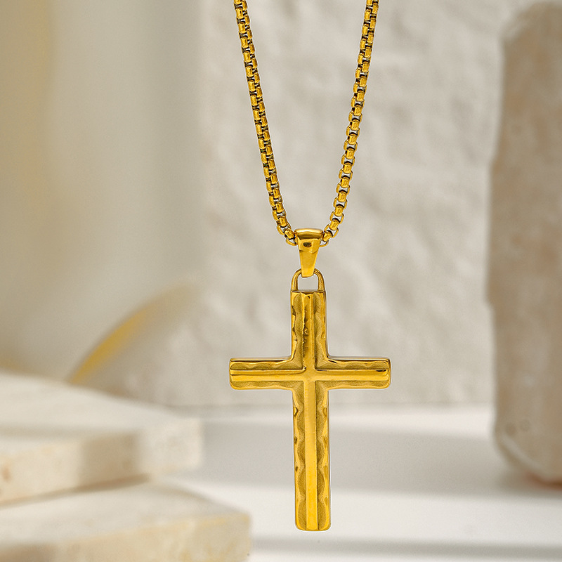 18g Weight Lobster Trigger Clasp Closure Clasp Closure Type 304 Stainless Steel Pendant Material Pendant Necklace Classification 304 Stainless Steel Chain Material box chain, Twisted Rope Chain Chain Type 1 Piece Quantity Casual, Daily Occasion 304 Stainless Steel Material Cross Pattern All Seasons Season Women's Gender Mixed Metal, Plating Design Elegant, Vintage Style Style Wholesale Jewelry Elegant Vintage Style Cross 304 Stainless Steel Mixed Metal Plating Box Chain Twisted Rope Chain Pendant Necklace 14