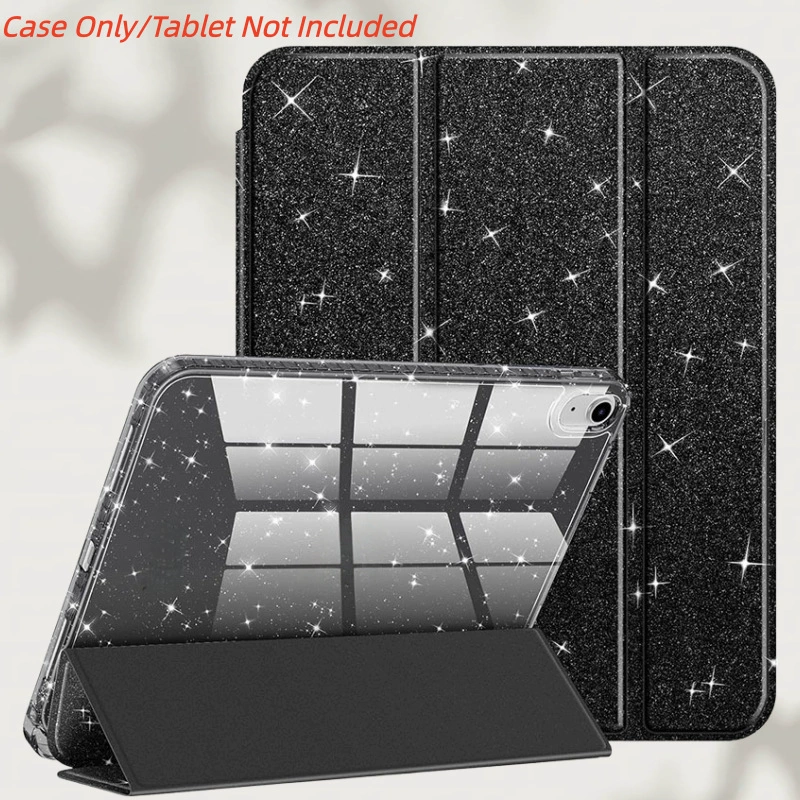 Чехол для планшета, трёхслойная акриловая обложка, подходит для iPad 11 (A16)/10 10,9/iPad Air 4/5/6, блёстки