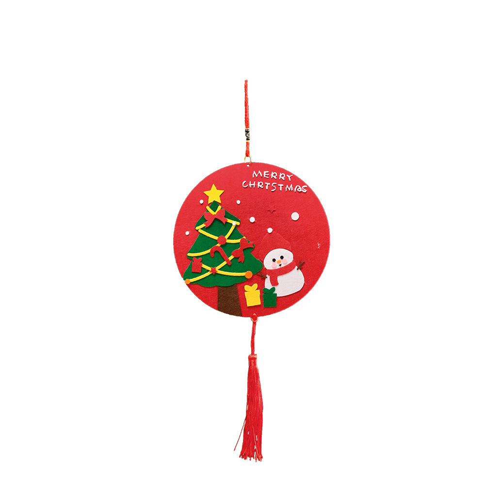 크리스마스 펠트 펜던트 크리스마스 장면 장식 소품 학생 크리스마스 선물 DIY 소재 가방
