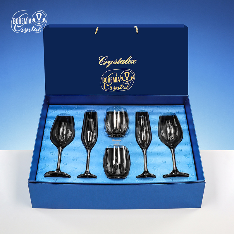 Conjunto de tazas de vino importadas de la República Checa, regalo de negocios de alta calidad, tazas de cristal de alta calidad, regalos de boda image 9
