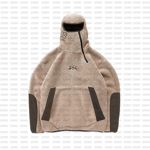 European and American Harajuku style fashionable loose coat cashmere stitching zipper sweater trend