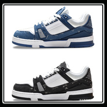 驴家板鞋trainer白水泥小白鞋牛仔男女鞋黑白熊猫鞋休闲情侣运动