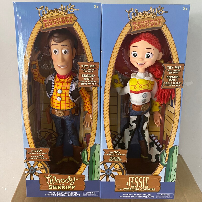 Toy Story Woody Sheriff Trish Pull String English Sound Light Doll Buzz Lightyear Toy Story 4