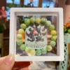 Green and yellow macaron bracelet (carton box)