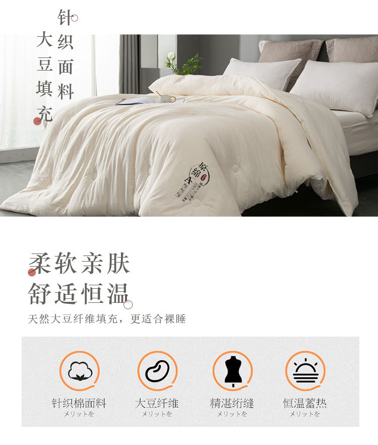 Class A Raw Cotton Soybean Fiber Thickened Quilt Core Spring Autumn Winter Cotton Quilt Student Dormitory Winter Quilt Gift Wholesale
