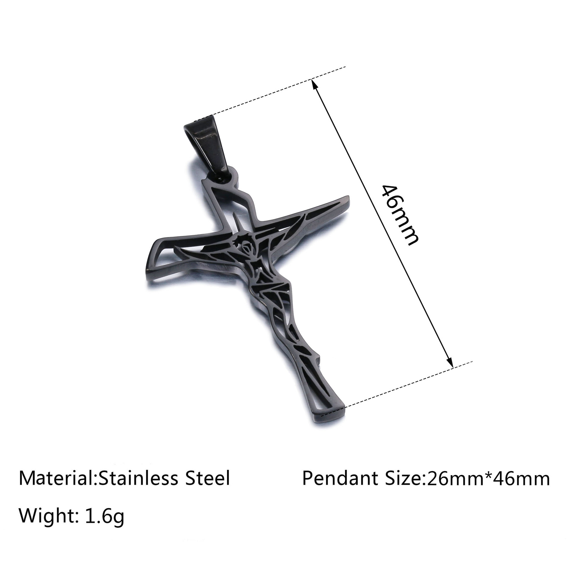 DIY Jewelry Accessories Classification Stainless Steel Cross Pendant