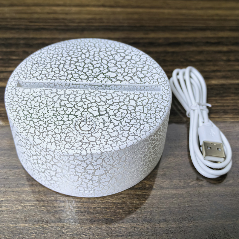 厂家直销3D小夜灯底座触摸遥控七彩亚克力LED夜灯USB充电底座台灯|undefined