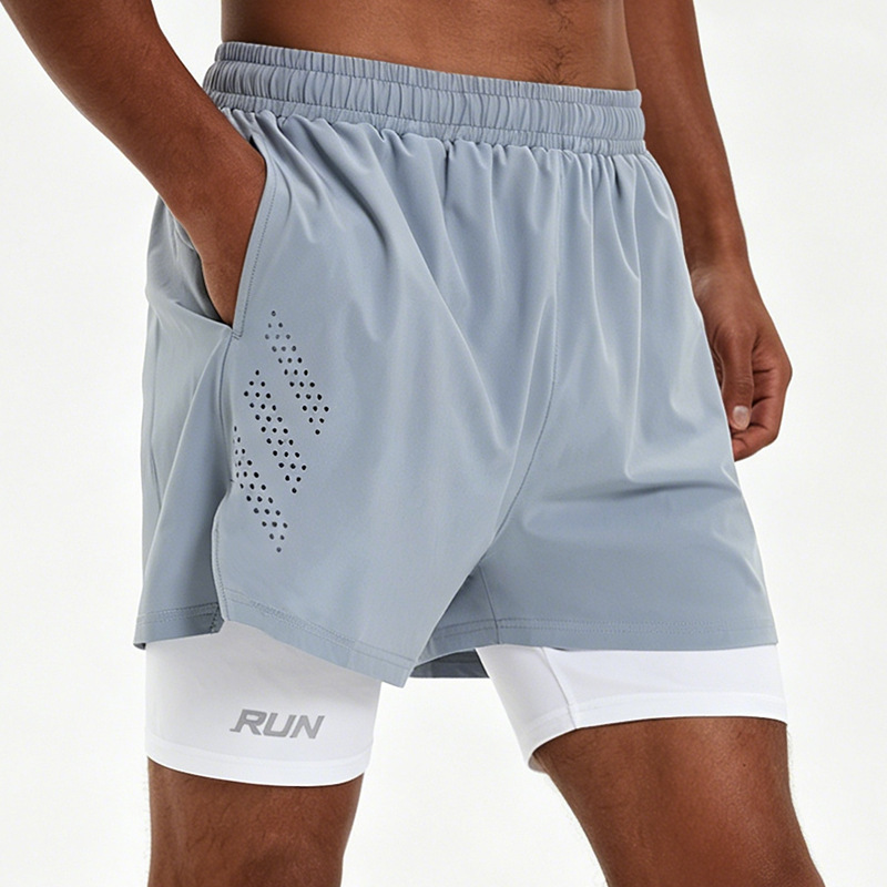 Men's Summer Thin Quick-Dry Breathable Double-Layer Shorts for Sports, Fitness, Running, and Running Clubs Men's Summer Thin Quick-Dry Breathable Double-Layer Shorts for Sports, Fitness, Running, and Running Clubs