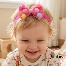 新款欧美可爱宝宝发带 糖果色蝴蝶结婴儿头花 跨境儿童弹力发饰