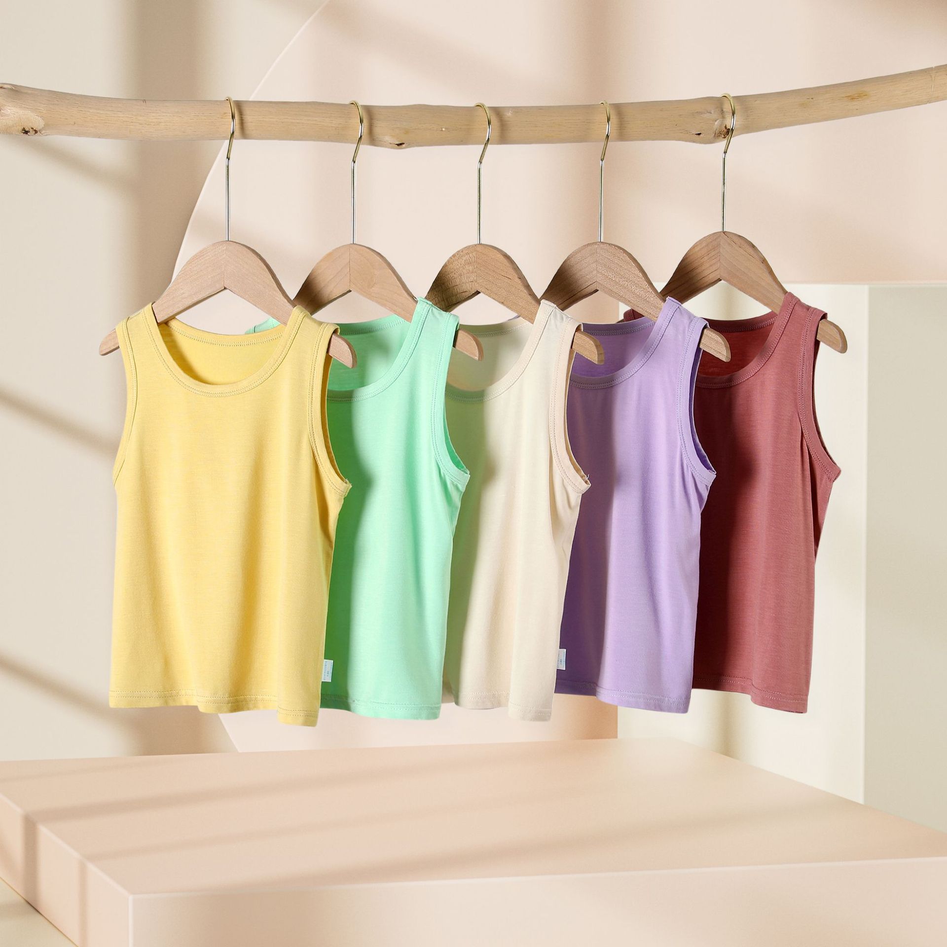 Baby Seamless Backless Top Infant Underwear Summer Thin T-shirt Breathable Modal Children's Outdoor Strap