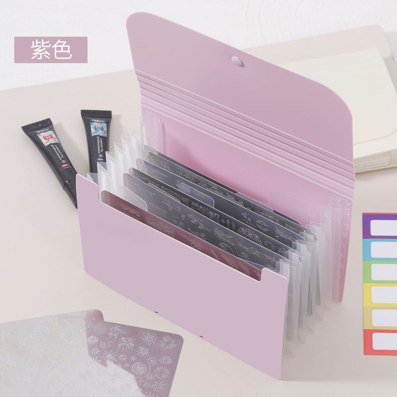 美甲印花钢板收纳册可折叠透明防尘防刮花美甲贴纸钢板收纳包工具|undefined