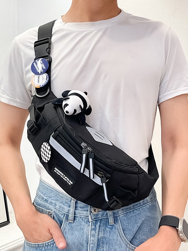 Bolso bandolera para hombre, estilo japonés de ropa de trabajo, riñonera deportiva, nuevo bolso de hombro y pecho versátil, informal y moderno para estudiantes y ciclistas, para mujer.