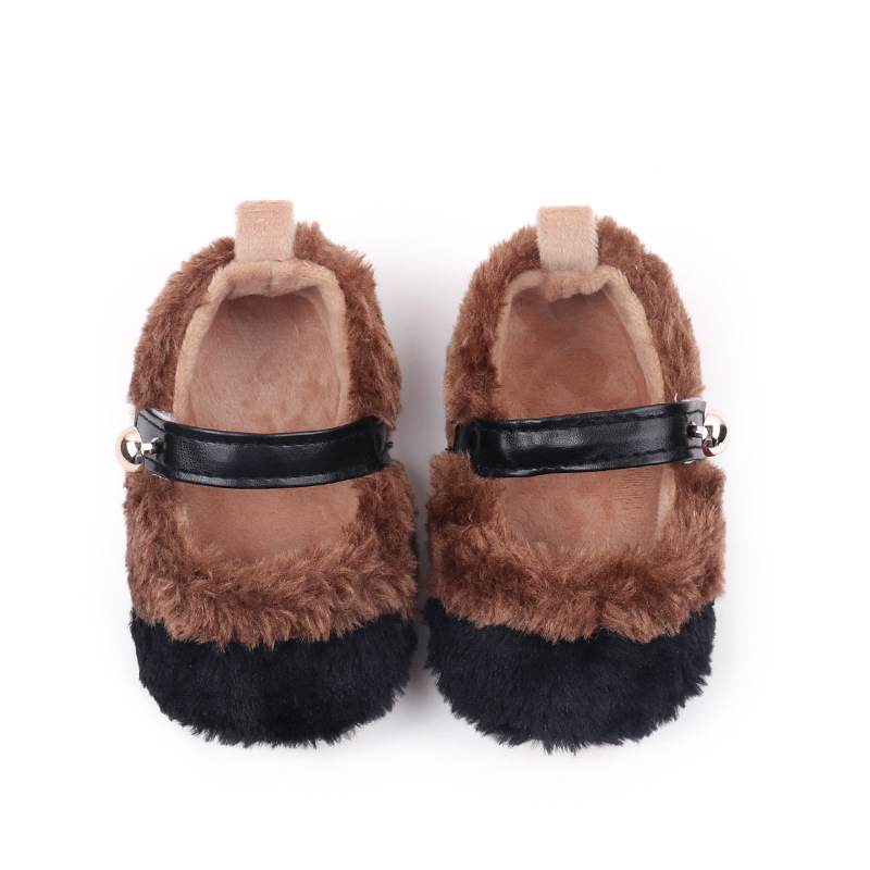 New Spring and Autumn Elastic Band Hair Color blocked Soft Rubber Bottom Sneakers Baby Shoes 0-12 Months_voghion.com