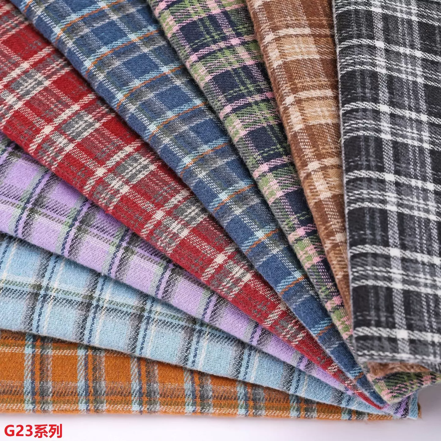 TR方格布料衬衫英伦格子面料jk半身连衣裙diy手工彩色织小格子布