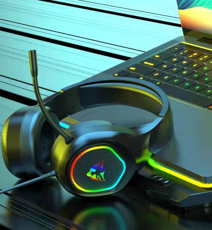 New G503 head-mounted noise-canceling headset, luminous gaming headset, direct plug-in gaming headset with mic