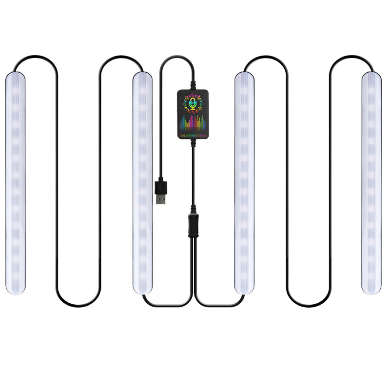 Luz de ambiente del automóvil, luz de ambiente led sin modificación en el automóvil, luz interior de la suela del usb del automóvil, luz de ritmo musical