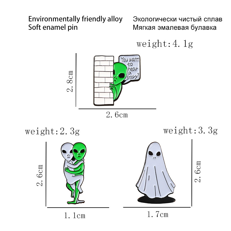7g Weight Brooches Classification Cartoon Style Pin Cartoon Alloy Stoving Varnish Unisex Brooches