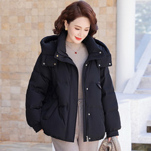 短款羽绒服女2025冬季新款保暖时尚中老年妈妈装加厚白鸭绒面包服