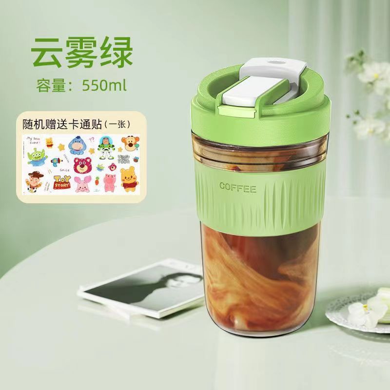 新商品のマカロン色のグラスは携帯してお茶のコップを随行して、手持ちのストローの双飲のコーヒーカップの卸売りの贈り物を持ちます。|undefined