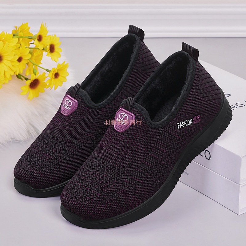 老北京布鞋女冬季老太太新款加绒防滑二棉鞋奶奶中老年软底妈妈鞋