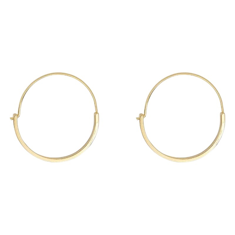 Internet Celebrity Elegant Ring Earrings Women's European and American Fashion High Sense INS Style Round Ear Ring Distinctive Simple Ear Jewelry