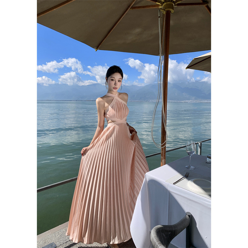 Birthday party light dress women's seaside holiday beach dress high-end European and American dress usually party wear