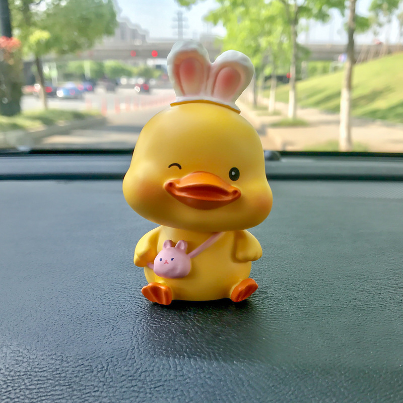 かわいい首振り人形自動車内アクセサリーネット赤誕生日ケーキ装飾装飾アイデア小黄鴨車載装飾品|undefined