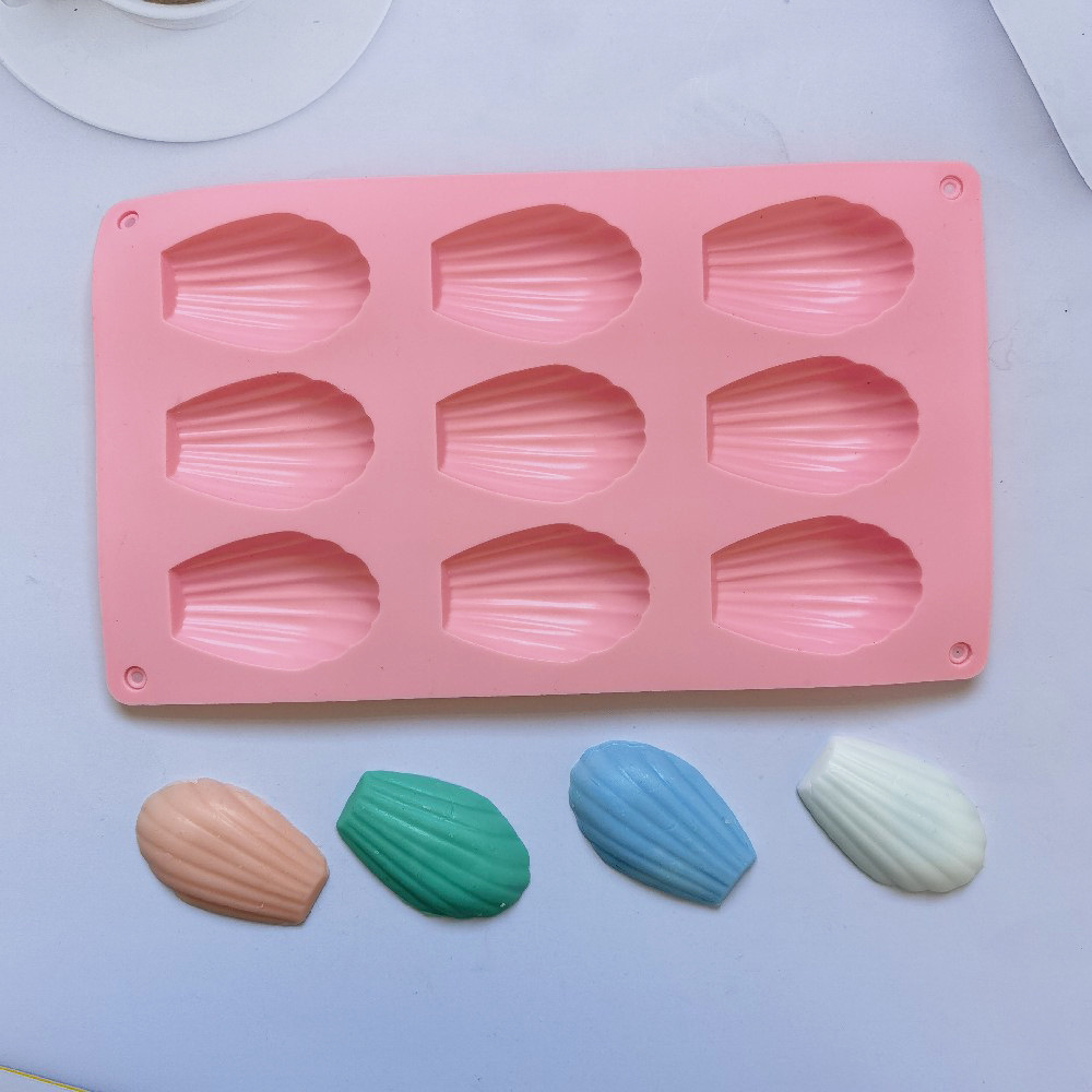 9 conchas de chocolate 9 molde de silicona pastel helado pudín molde de postre jabón utensilios