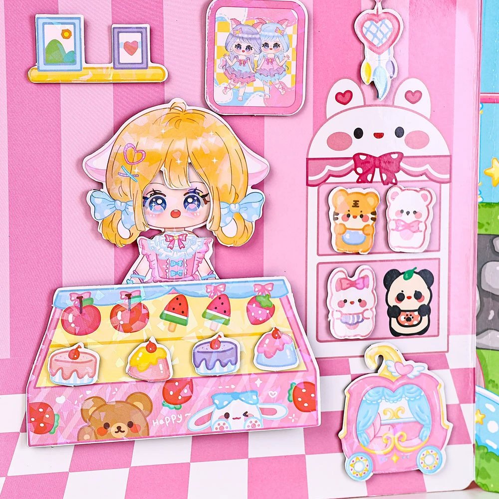 Магнитная развивающая книга-игрушка «Мой маленький пони» без вырезов, ручной работы, с магнитными наклейками для детей