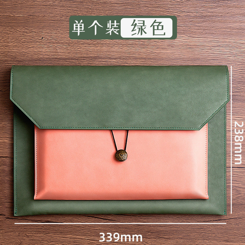 접합 문서 가방 - 녹색