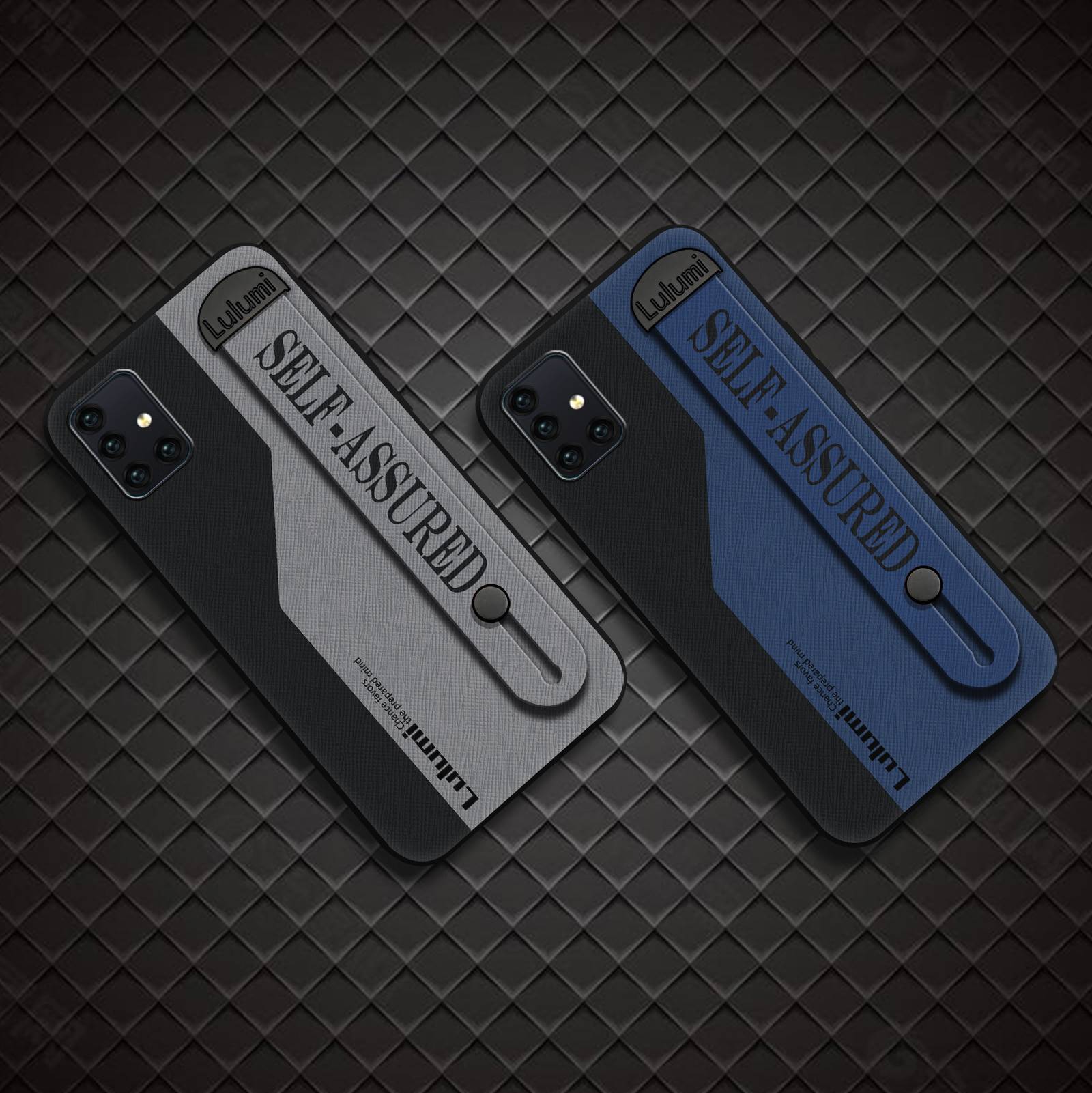 适用三星手机壳几何支架情侣素色软壳质感创意全包拼图简单液态