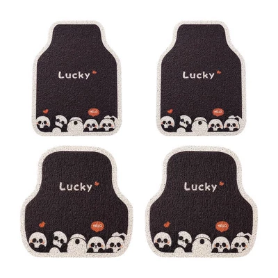 Universal Foot Pad: Foot Mats, Wire Rings, Non-Slip and - black-panda-complete-vehicle-50655050cm-wire-loop-four-piece-set
