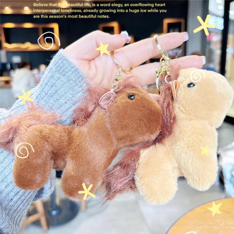 Creative Year of the Horse Plush Pony Keychain Zodiac Pony Doll Bag Pendant Cross-Border Grab Machine Gift Small Pendant