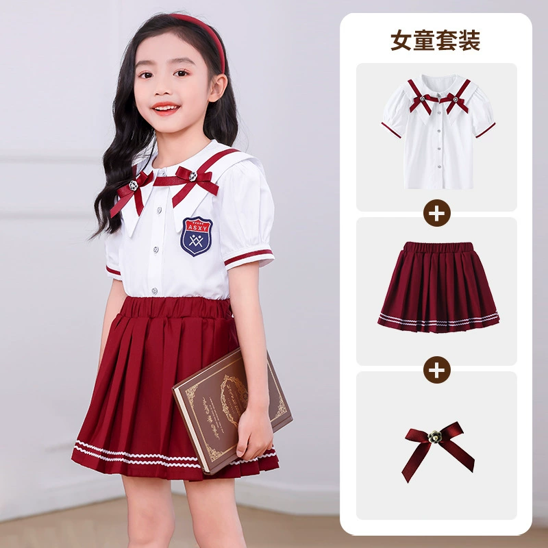 Set for students, uniform for kindergarten, summer shirt for work, 6 years