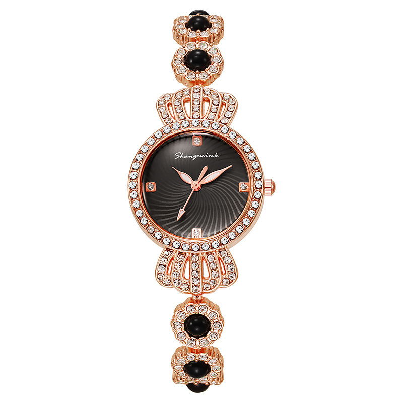 Douyin Live Calcedonia Reloj de pulsera Corona Joyería Moda Reloj para mujer Reloj para mujer Reloj de cuarzo