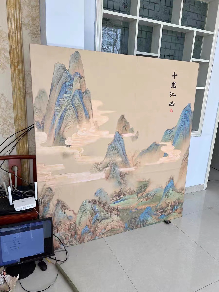 新中式背景墙千里