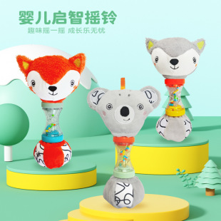 Baby Rattle Toy Baby Soothing Beep Stick Hand Grasping Stick Infant Grasping Training Early Education Hand Rattle Toy